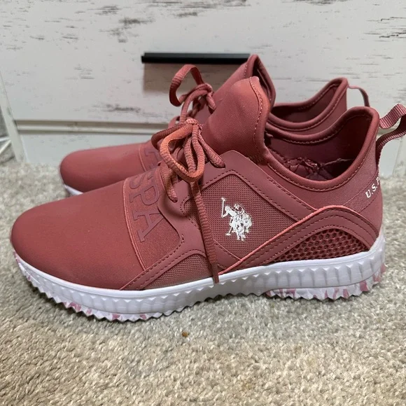 U.S. Polo Assn. Pink Sneakers with White Soles - Picture 3 of 5